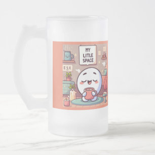 your drink holder in your own little space frosted glass beer mug