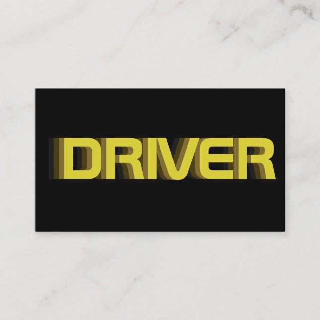 Your driver as taxi driver cabdriver business card (Front)