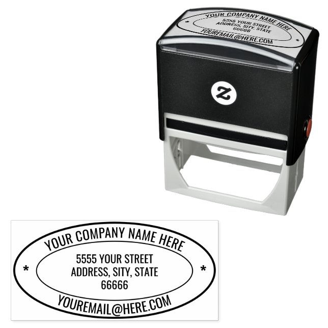 Your Email Address Oval Self-inking Stamp Template (In Situ)