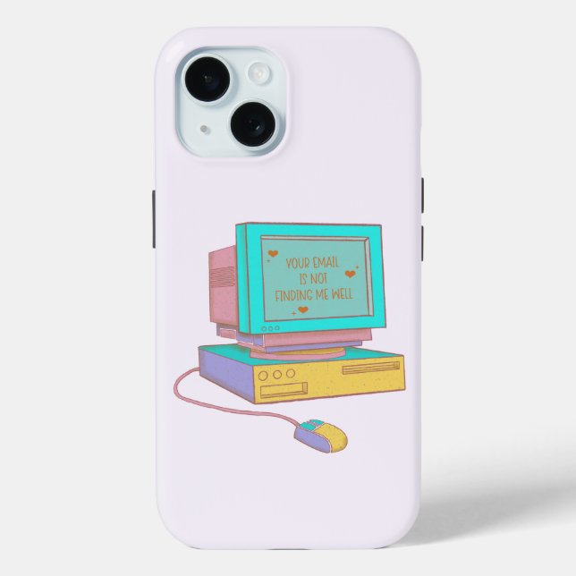 Your Email Is Not Finding Me Well Funny Retro Case-Mate iPhone Case (Back)