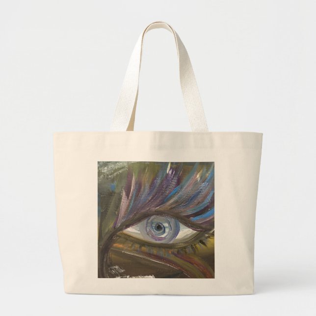 Your Eye Is The Mirror Of Your Soul Large Tote Bag (Front)