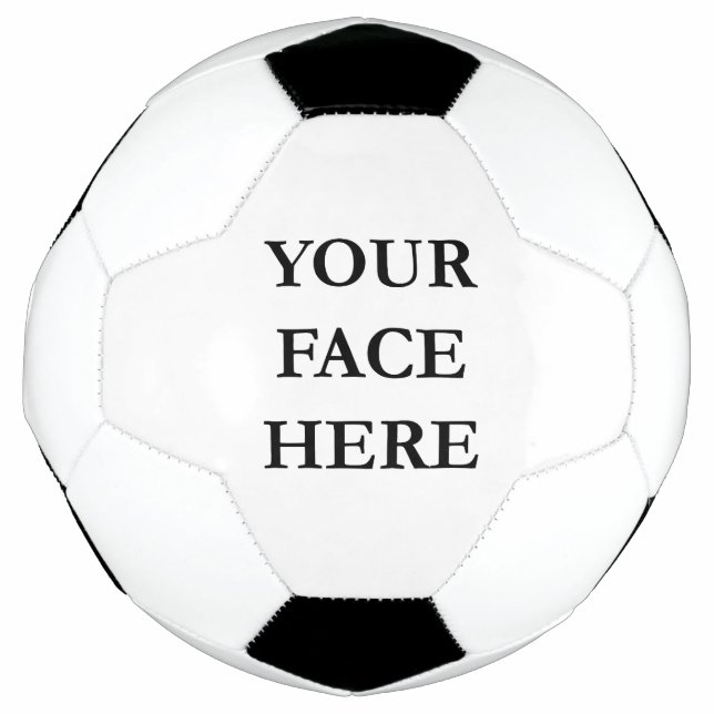 YOUR FACE custom circle frame Soccer Ball (Front)