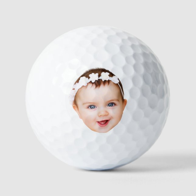 Your Face Custom Image Groomsman Golf Funny Golf  Balls (Front)