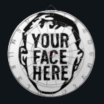 Your Face Here Dartboard<br><div class="desc">Looking For Something One-Of-A-Kind?
Easily upload photos, artwork, text, and more!
CREATE YOUR OWN CUSTOM ITEM NOW</div>