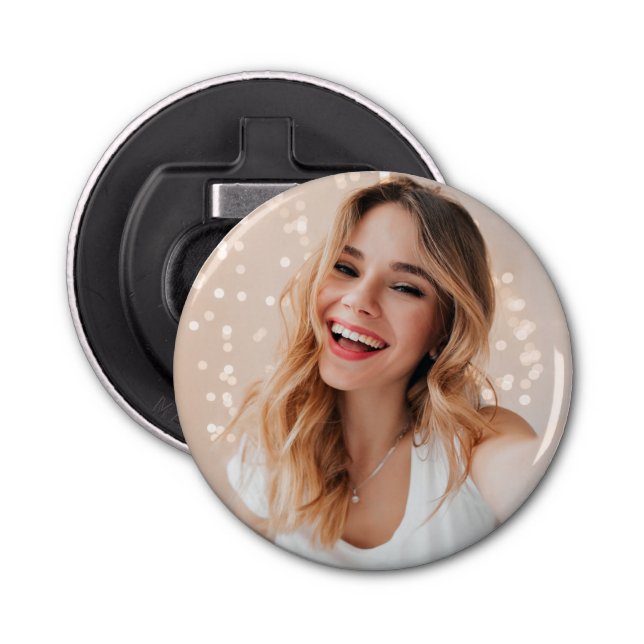 Your face on a birthday bottle opener (Front)