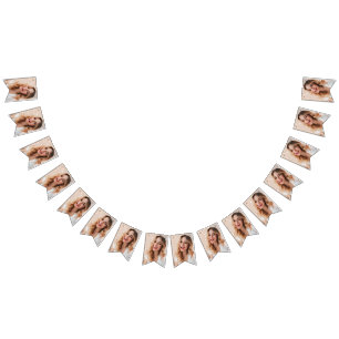 Your face on a birthday personalized bunting