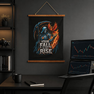 Your Fall Is My Rise Reaper Trading Motivation Hanging Tapestry