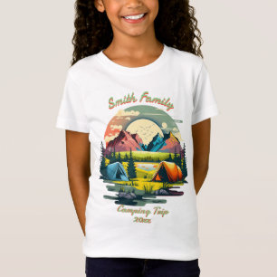 "Your Family" Camping Trip 20xx Custom Girl's T-Shirt