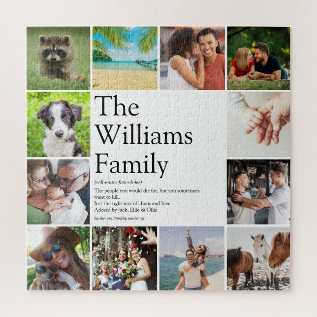 Your Family Definition 12 Photo Fun Jigsaw Puzzle (Vertical)