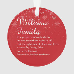 Your Family Definition Photo Christmas Holiday Ornament
