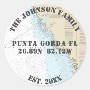 Your Family Name Florida Nautical Envelope Seals