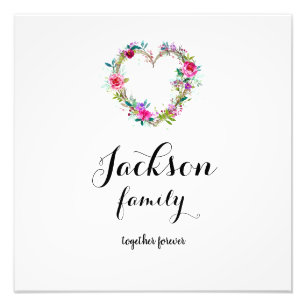 Your family name Photo Enlargement Print