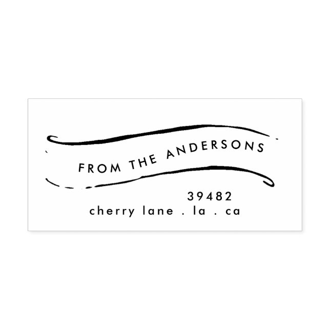Your Family Name Return Address Rubber Stamp (Imprint)