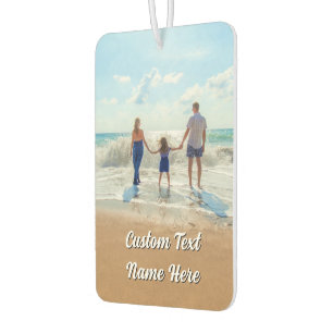 Your Family Photo Car Air Freshener Custom Text