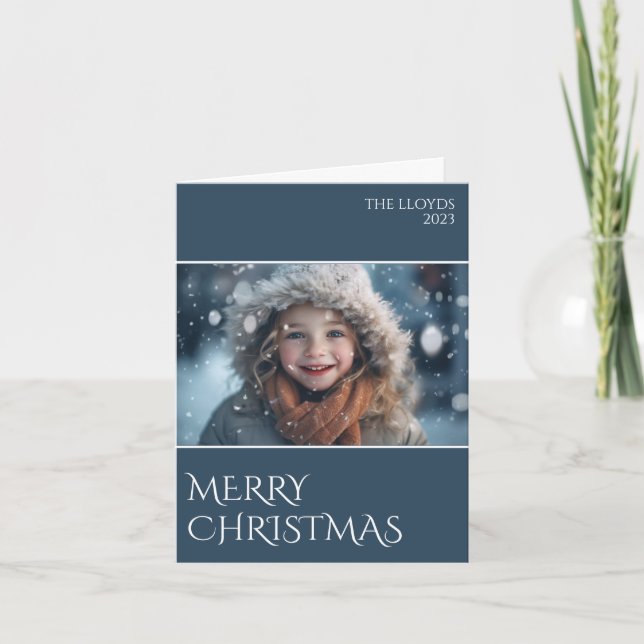 Your Family Photo Christmas Greeting Holiday Card (Front)