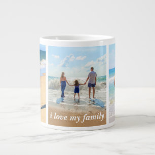 Your Family Photo Collage Coffee Mug with Text