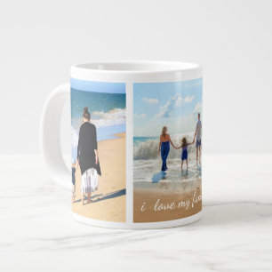 Your Family Photo Collage Coffee Mug with Text