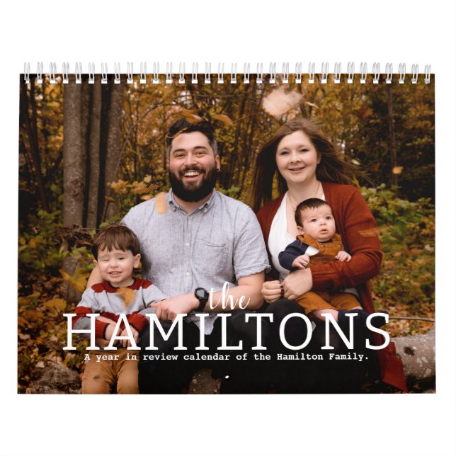 Your Family Photo Month By Month Personalised Calendar (Cover)
