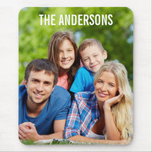 Your Family Photo & Name Mousepad L