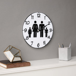 Your Family Photo On A Large Clock