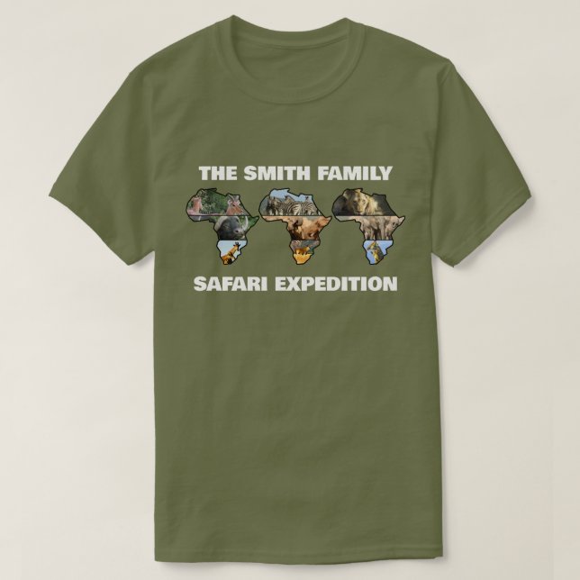 Your Family Safari Expedition Collage Trio T-Shirt (Design Front)