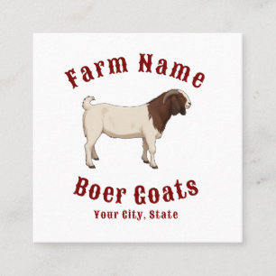 Your Farm Boer Goats Square Business Card