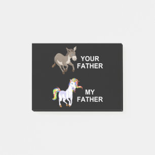 your FATHER vs my FATHER Post-it Notes