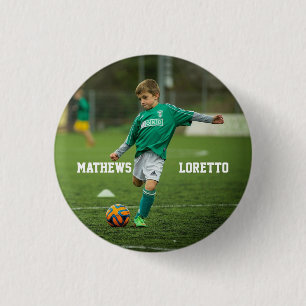 Your favorite Soccer Player name and Photo 3 Cm Round Badge