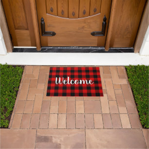 Your Favourite Colour Buffalo Check Doormat