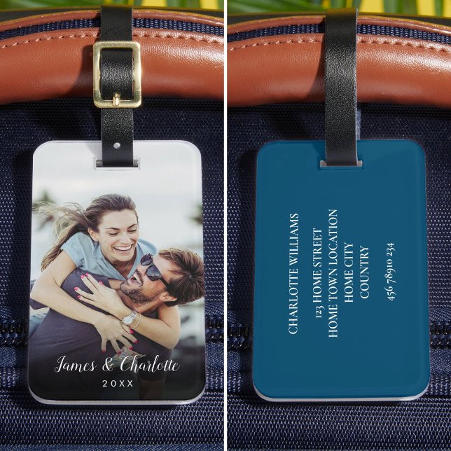 Your Favourite Couple Photo Luggage Tag (Creator Uploaded)