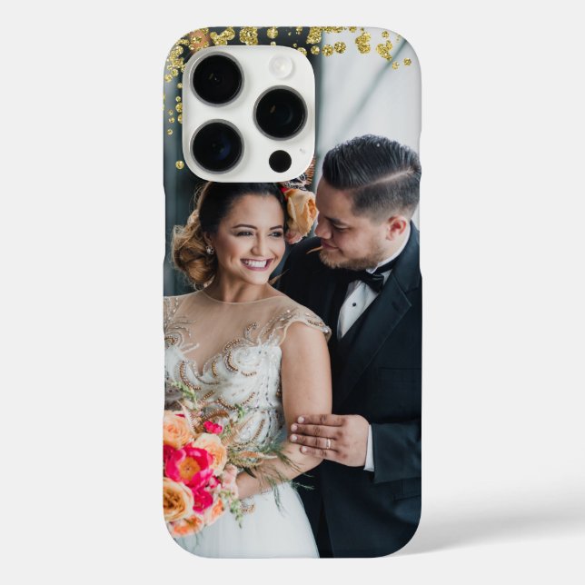Your Favourite Couples Photo Gold Sparkles  Case-Mate iPhone Case (Back)