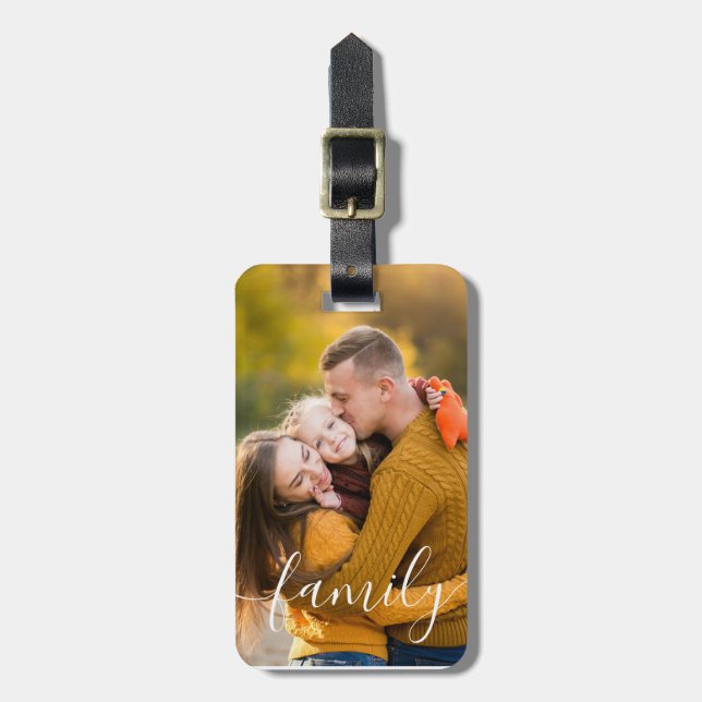 Your Favourite Family Photo Luggage Tag (Front Vertical)