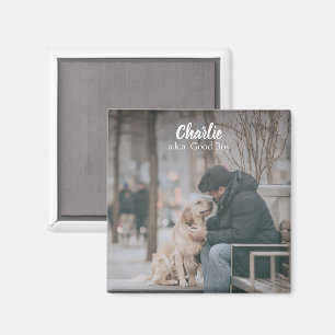 Your Favourite Pet Dog Photo and Text  Magnet