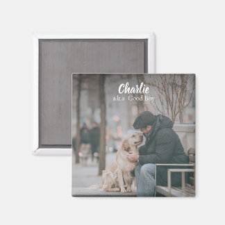 Your Favourite Pet Dog Photo and Text Magnet