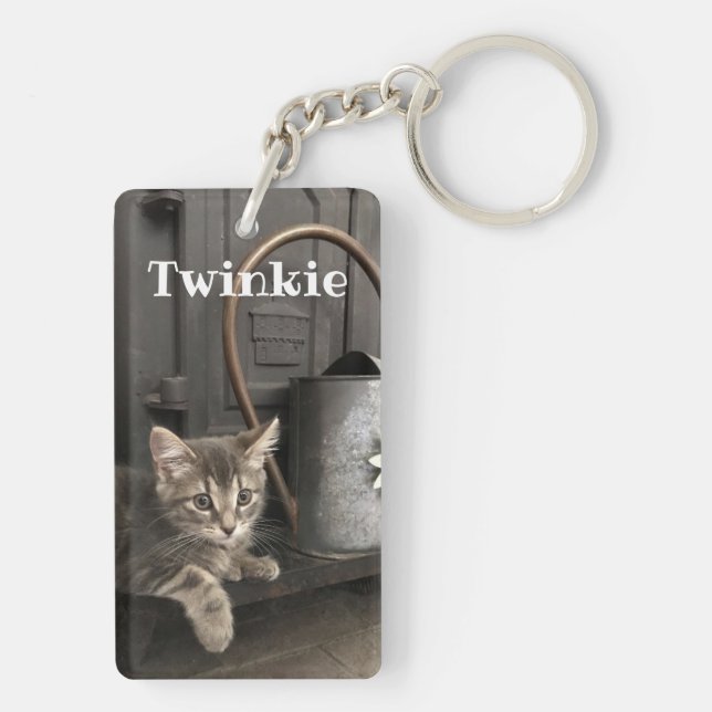 Your Favourite Pet's Photo -  Two Photos Key Ring (Back)