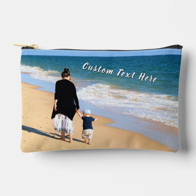Your Favourite Photo and Custom Text Personalised Accessory Pouch (Front)