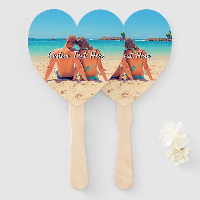 Your Favourite Photo Hand Fan with Custom Text (Front and Back)