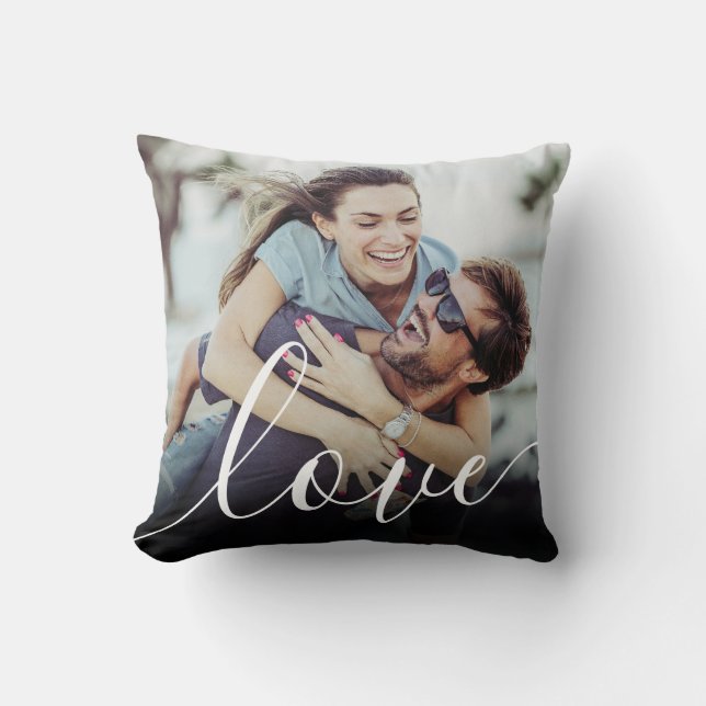 Your Favourite Photo Script Love Cushion (Front)