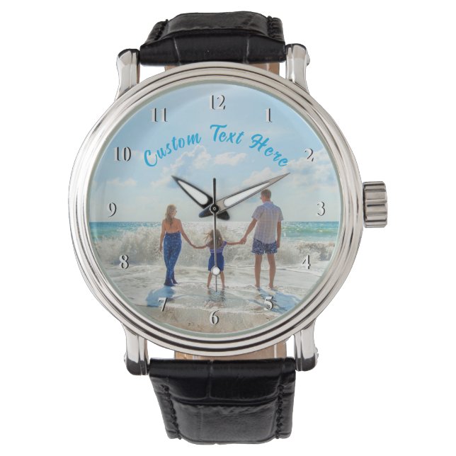 Your Favourite Photo Watch with Custom Text Name (Front)