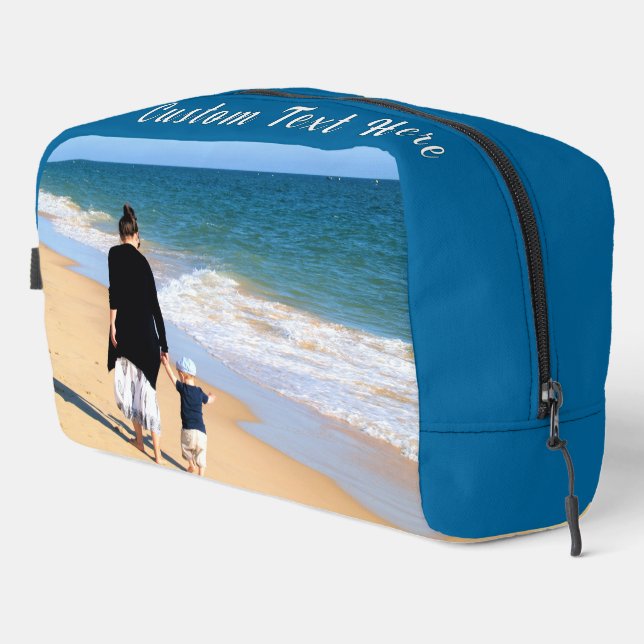 Your Favourite Photo with Custom Text and Colours Dopp Kit (Right Corner)