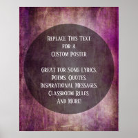 Your Favourite Quote Berry & Brown Grunge on Circl