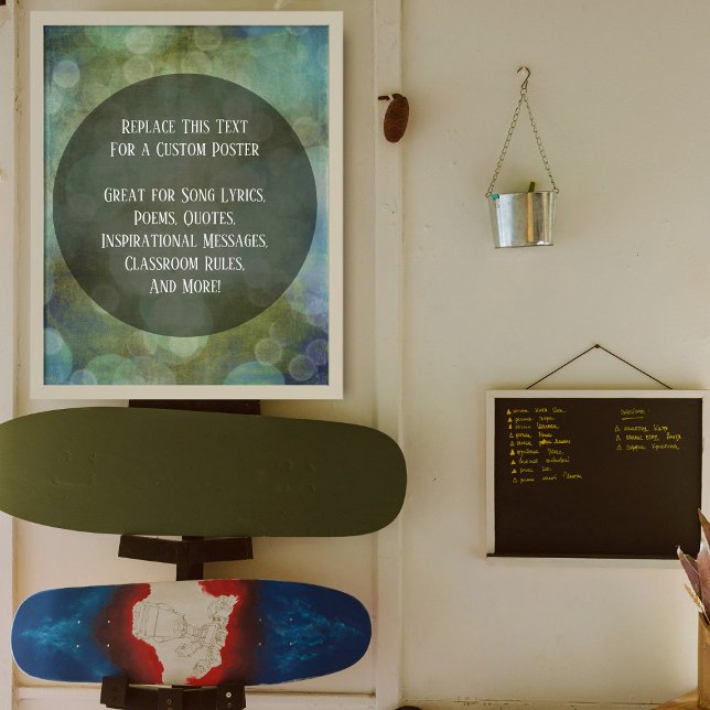 Your Favourite Quote Bright Gold Grunge Bubbles Poster (Creator Uploaded)