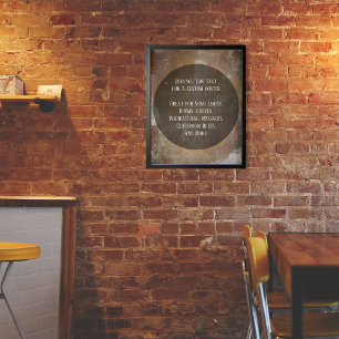 Your Favourite Quote Brown & White Grunge Poster