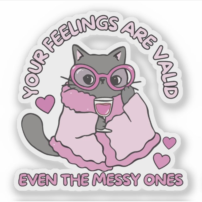 Your Feelings Are Valid Cat quote (Front)