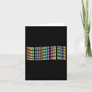 Your Feelings Are Valid Mental Health Pastel Pride Card