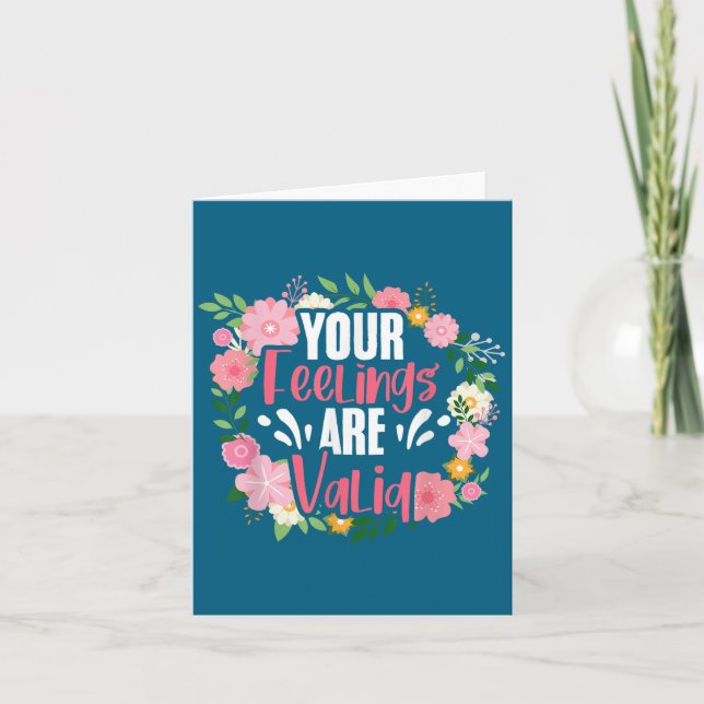 Your Feelings Are Valid Mental Health People With  Card (Front)