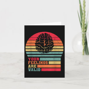 Your Feelings Are Valid Vintage Mental Health Awar Card