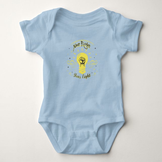 Your Fight Your Light Baby Bodysuit (Front)