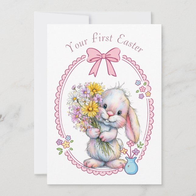 Your First Easter Flat Note Card (Front)