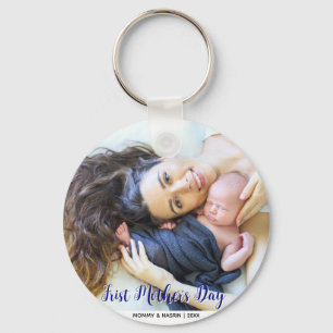 Your First Mother's Day personalised photo Key Ring